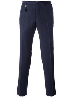 patterned slim fit trousers Incotex