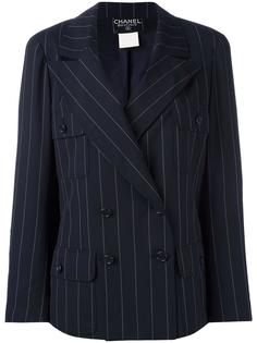 pinstripe double-breasted blazer Chanel Vintage