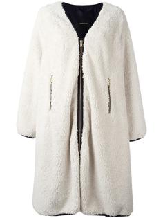 shearling effect zipped coat Undercover