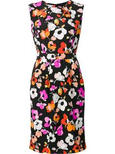 sleeveless floral print dress Oscar de la Renta