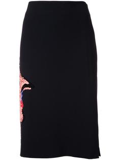юбка с лицом из пайеток MSGM