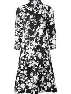 floral print belted dress Oscar de la Renta