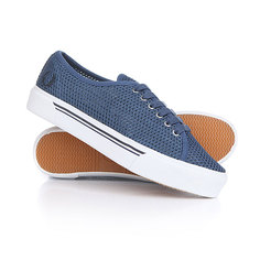 Кеды кроссовки низкие женские Fred Perry Phoenix Flatform Mesh Blue