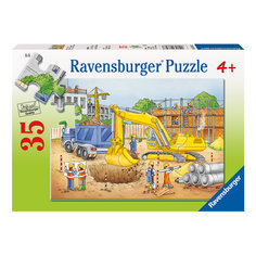 Пазл «Экскаватор», 35 деталей, Ravensburger