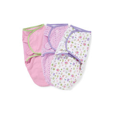 Конверт на липучке SwaddleMe, размер S/M, (3шт), Summer Infant, розовый с совами