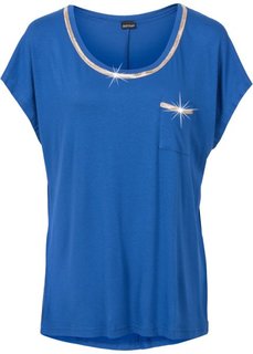Футболка с золотистой фурнитурой (черный) Bonprix