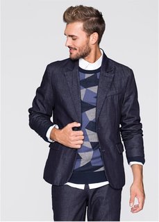 Джинсовый пиджак Slim Fit (темно-синий) Bonprix