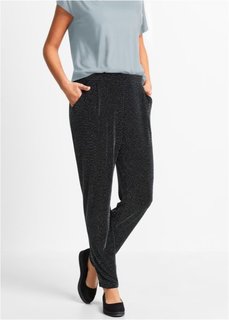 Трикотажные брюки с люрексом (черный) Bonprix