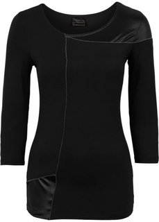 Футболка со вставками в сеточку (темно-красный) Bonprix