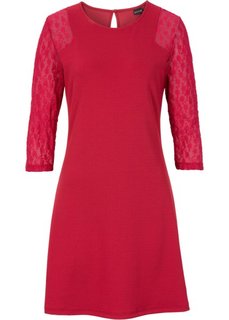 Платье с кружевной отделкой (черный) Bonprix