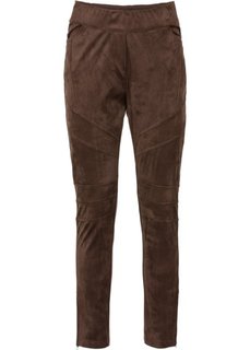 Брюки из искусственной замши (черный) Bonprix