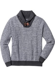 Пуловер Regular Fit с шалевым воротом (кленово-красный) Bonprix