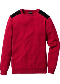 Пуловер Slim Fit (серый меланж/черный) Bonprix