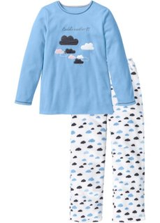 Флисовая пижама (нежно-голубой/цвет белой шерст) Bonprix