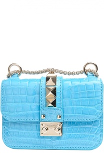 Сумка Glam Lock mini из кожи крокодила Valentino