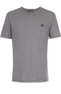 Хлопковая футболка с круглым вырезом Dolce & Gabbana