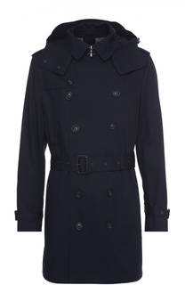 Хлопковый тренч с капюшоном Burberry Brit