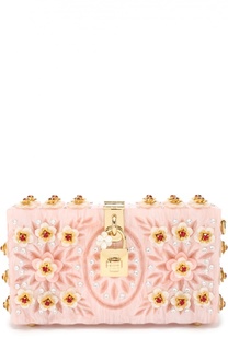 Клатч Dolce Box с отделкой кристаллами и резьбой Dolce &amp; Gabbana