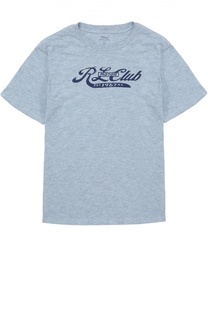 Хлопковая футболка с надписью Polo Ralph Lauren