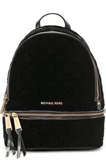 Рюкзак Small Rhea Zip из бархата с прострочкой Michael Michael Kors