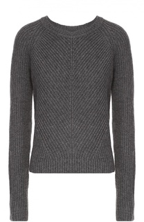 Пуловер фактурной вязки с круглым вырезом HUGO
