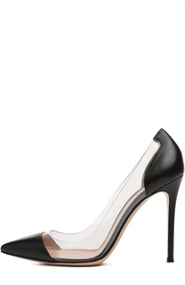 Кожаные туфли Plexi на шпильке Gianvito Rossi