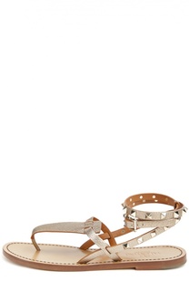 Кожаные сандалии Rockstud Double с ремешками Valentino