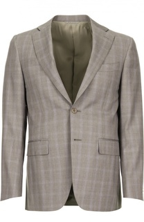 Шерстяной костюм в клетку Canali