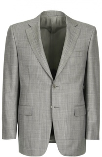 Шерстяной костюм в клетку Canali