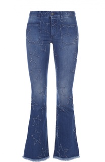 Укороченные расклешенные джинсы с бахромой Stella McCartney