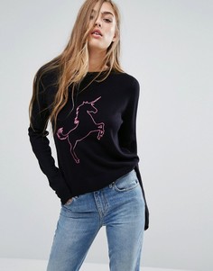 Джемпер с единорогом Miss Selfridge - Темно-синий