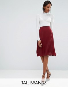 Vero Moda Tall Pleated Knee Length Skirt - Розовый