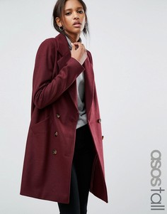 Пальто-бушлат ASOS TALL - Красный