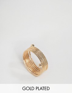 Позолоченное кольцо с дизайном в несколько оборотов Nylon - Золотой