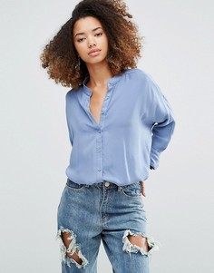 Блузка из шамбре Glamorous - Синий