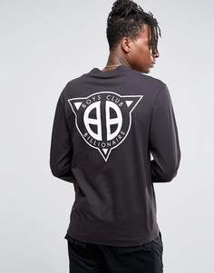 Лонгслив с принтом сзади и высоким воротником Billionaire Boys Club - Черный