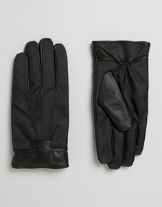 Перчатки с кожаными манжетами Ted Baker - Черный