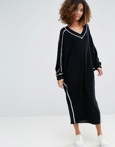 Платье с контрастной отделкой Shae Dolman Shadow - Черный