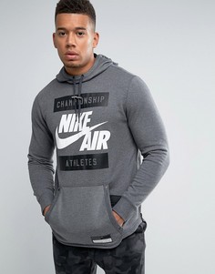 Серое худи с крупным логотипом Nike Air 802638-071 - Серый