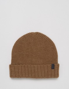 Шапка-бини фактурной вязки Selected Homme - Бежевый