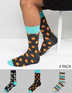 3 пары носков HS by Happy Socks - Мульти