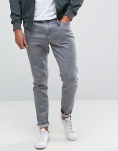 Облегающие серые джинсы с камуфляжным узором Hoxton Denim - Серый