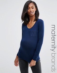 Лонгслив для беременных Mamalicious Maternity - Темно-синий Mama.Licious