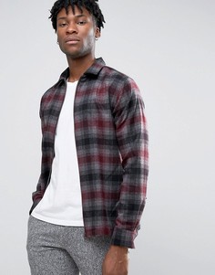 Selected Homme Plus Check Shirt Jacket with Zip Front - Серый