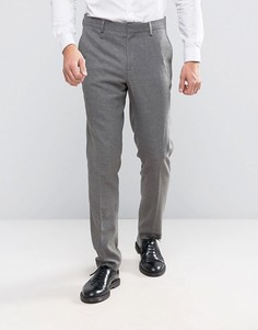 Серые фактурные зауженные брюки ASOS - Серый