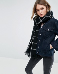 Удлиненный шарф-накидка в клетку ALDO - Черный