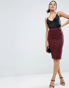 Юбка-карандаш из кордового кружева ASOS - Фиолетовый