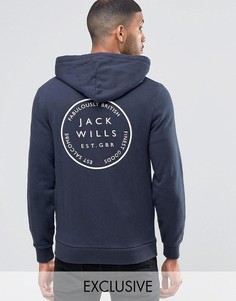 Темно-синий худи с принтом на спине Jack Wills - Темно-синий