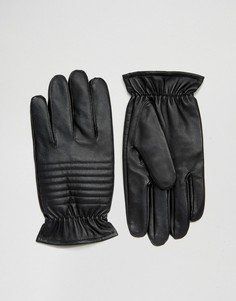 Черные кожаные перчатки в байкерском стиле Barneys - Черный Barneys Originals