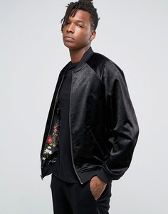 Weekday Dooby Reversible Bomber - Черный